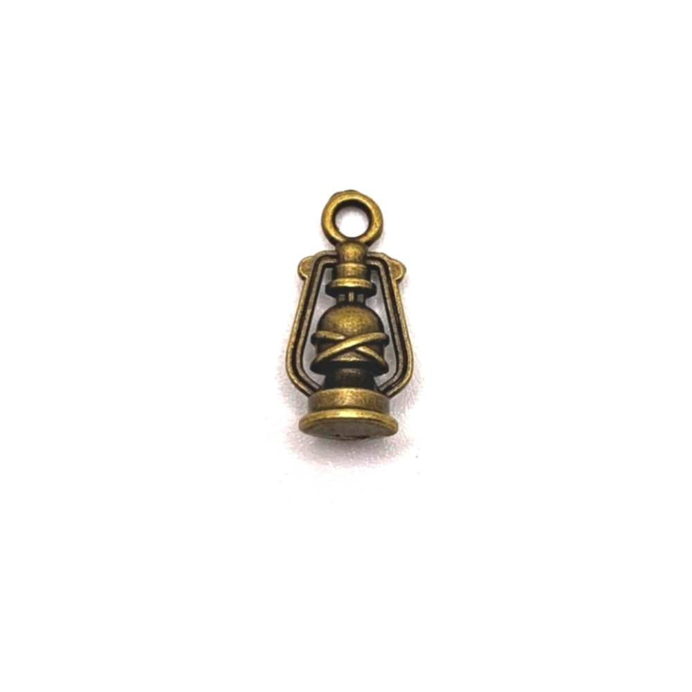 Lantern lamp bronze charms for jewelry making